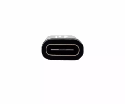 Adapter, mikro vtič v vtičnico USB C, aluminijasta škatla, vesoljsko siva, škatla DINIC